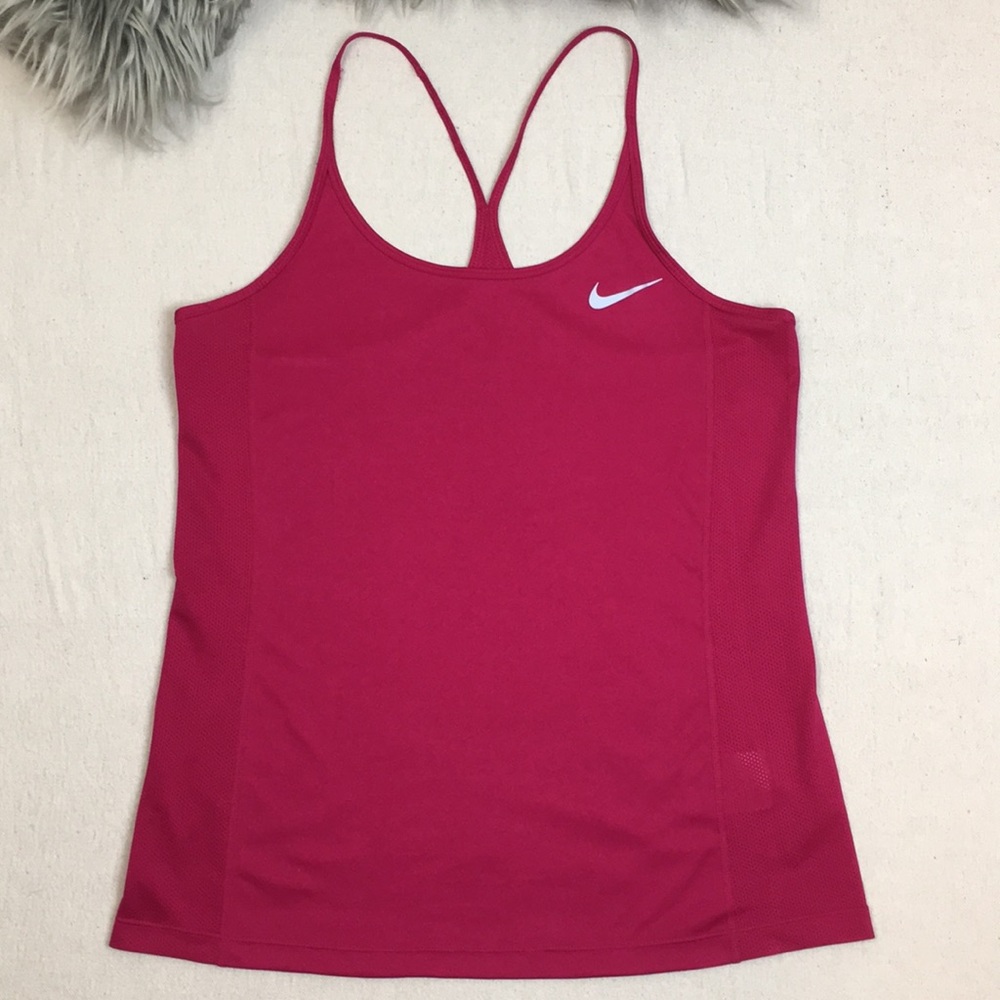 Pink NikeDri- Fit  Y Back Running Tank Top